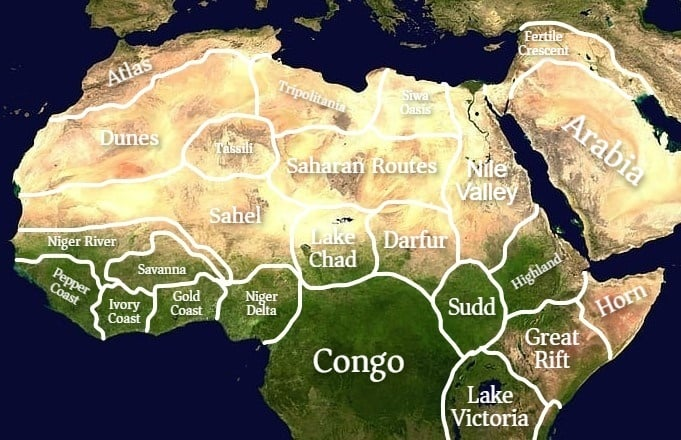 Map of North Africa