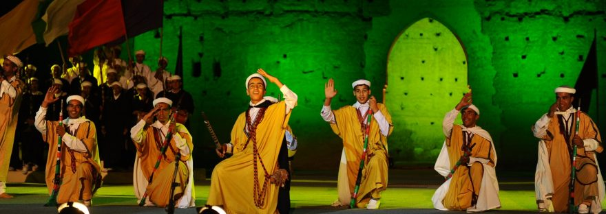 Reggada Dance Performance at a Moroccan Wedding