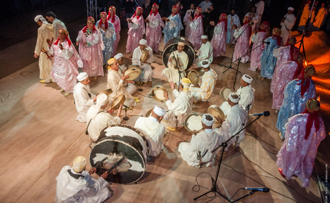 Young Moroccans Performing Modern Reggada Dance